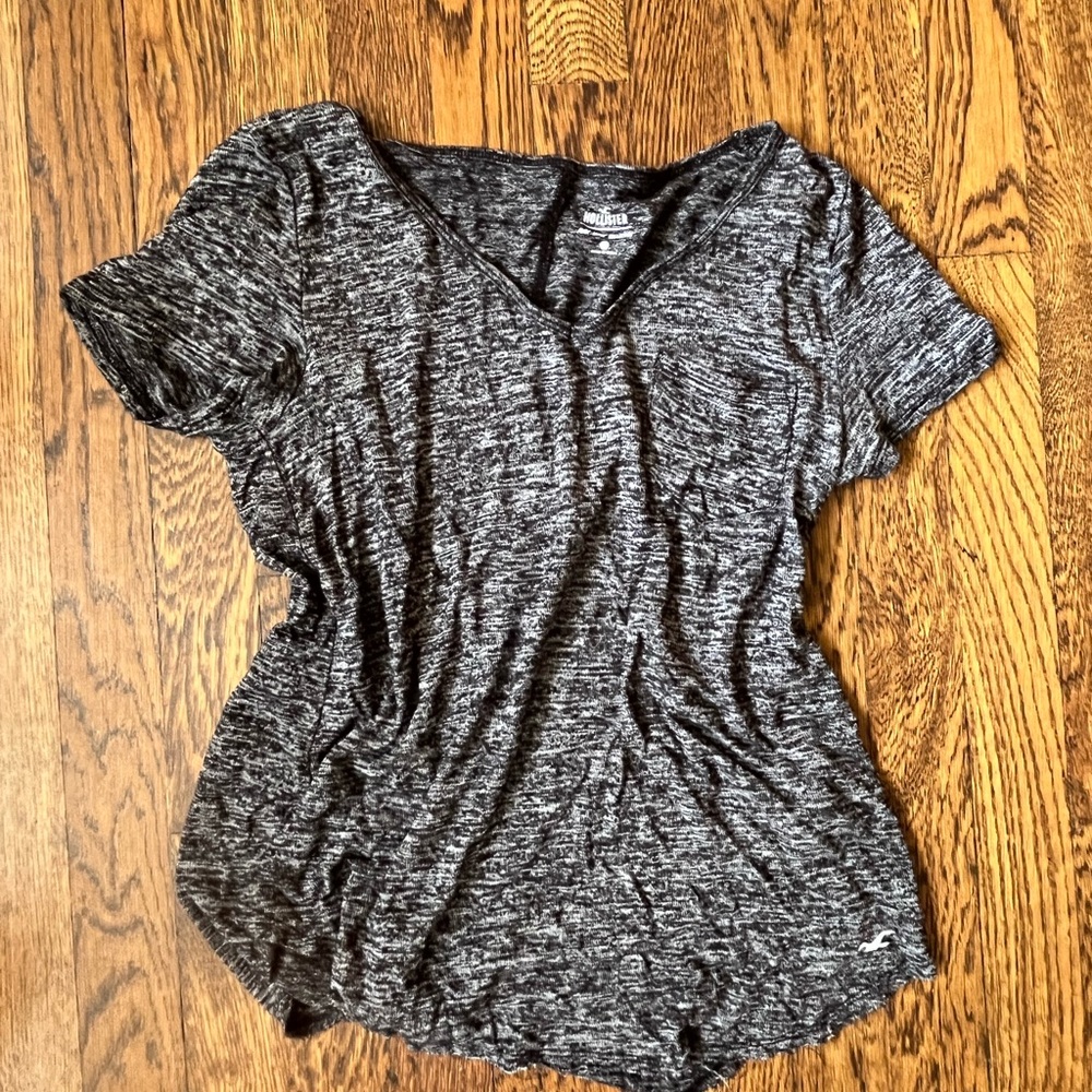 Hollister Black/Gray Women's Top